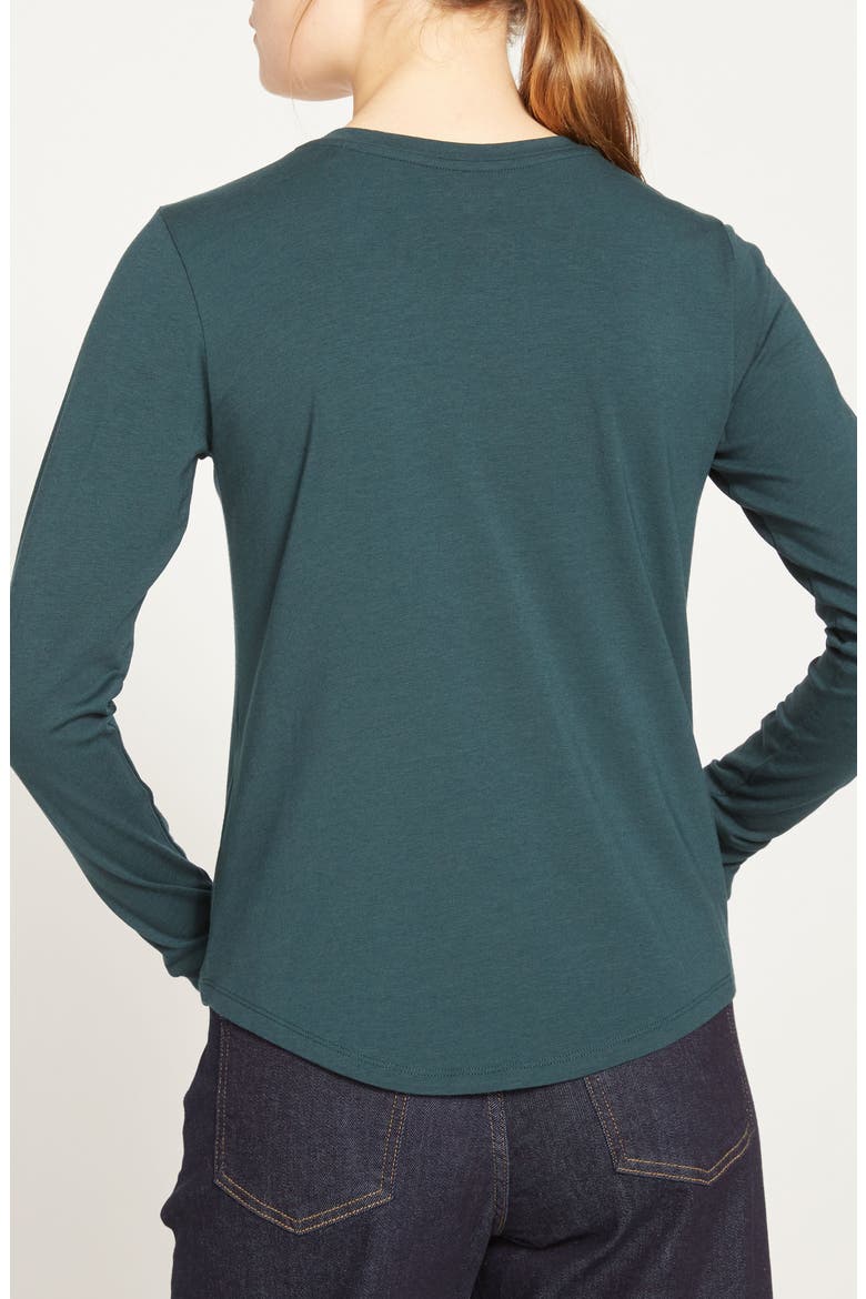 Long Sleeve V-Rex Tee, Alternate, color, DEEP SEA
