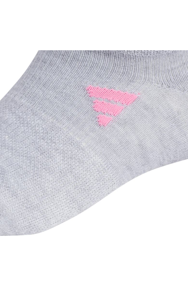 adidas Kids' Superlite 3.0 No-Show Socks, Alternate, color, White/ Aqua/ Pink