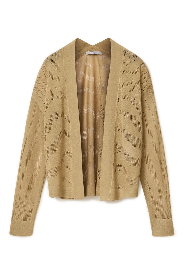Misha Crop Cardigan, Alternate, color, SAND GOLD