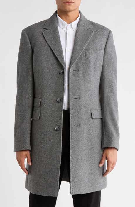 Ted by Ted Baker Notch Lapel Wool Blend Topcoat