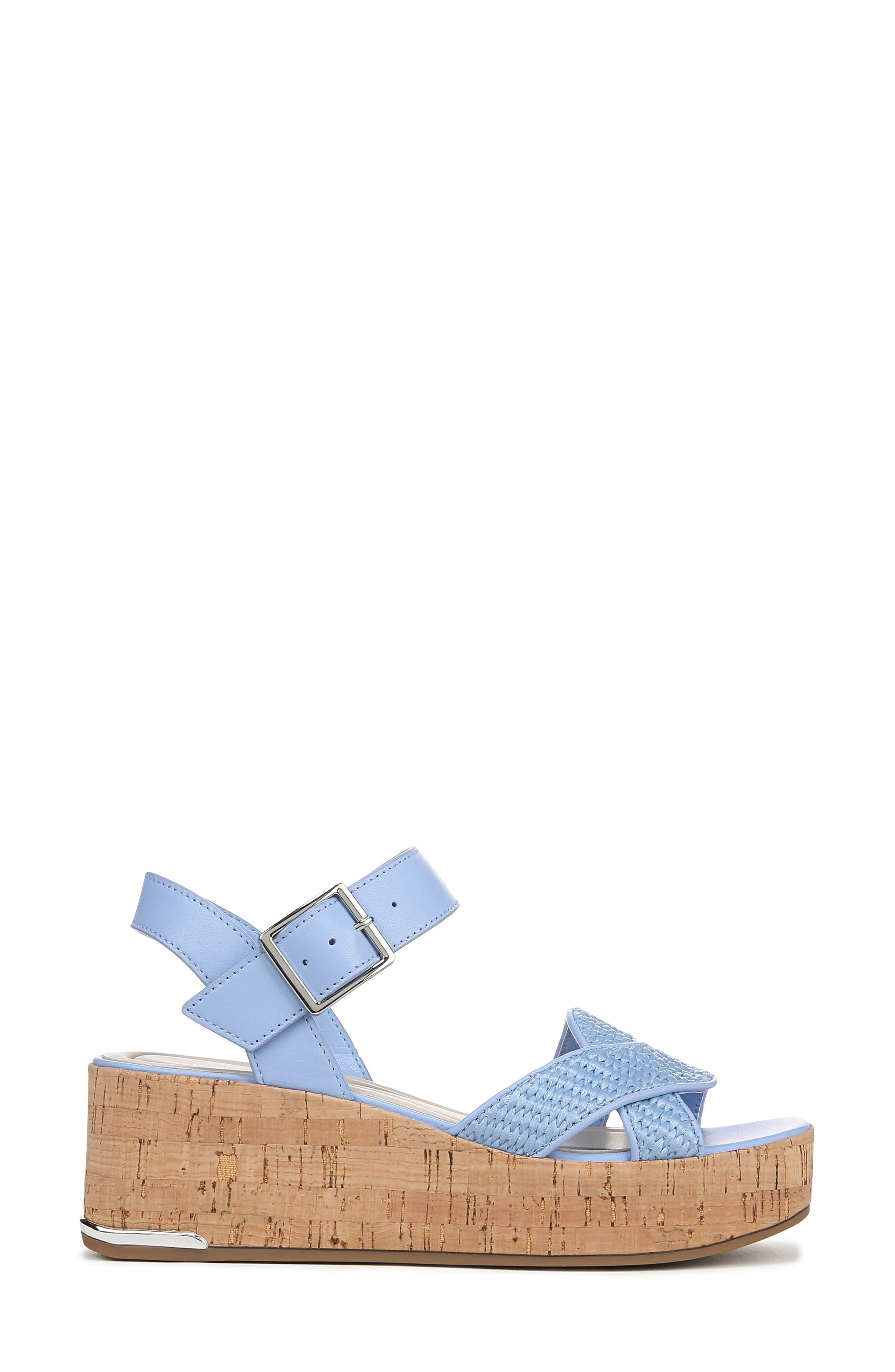 Tilly Ankle Strap Platform Wedge Sandal, Alternate, color, BLUE