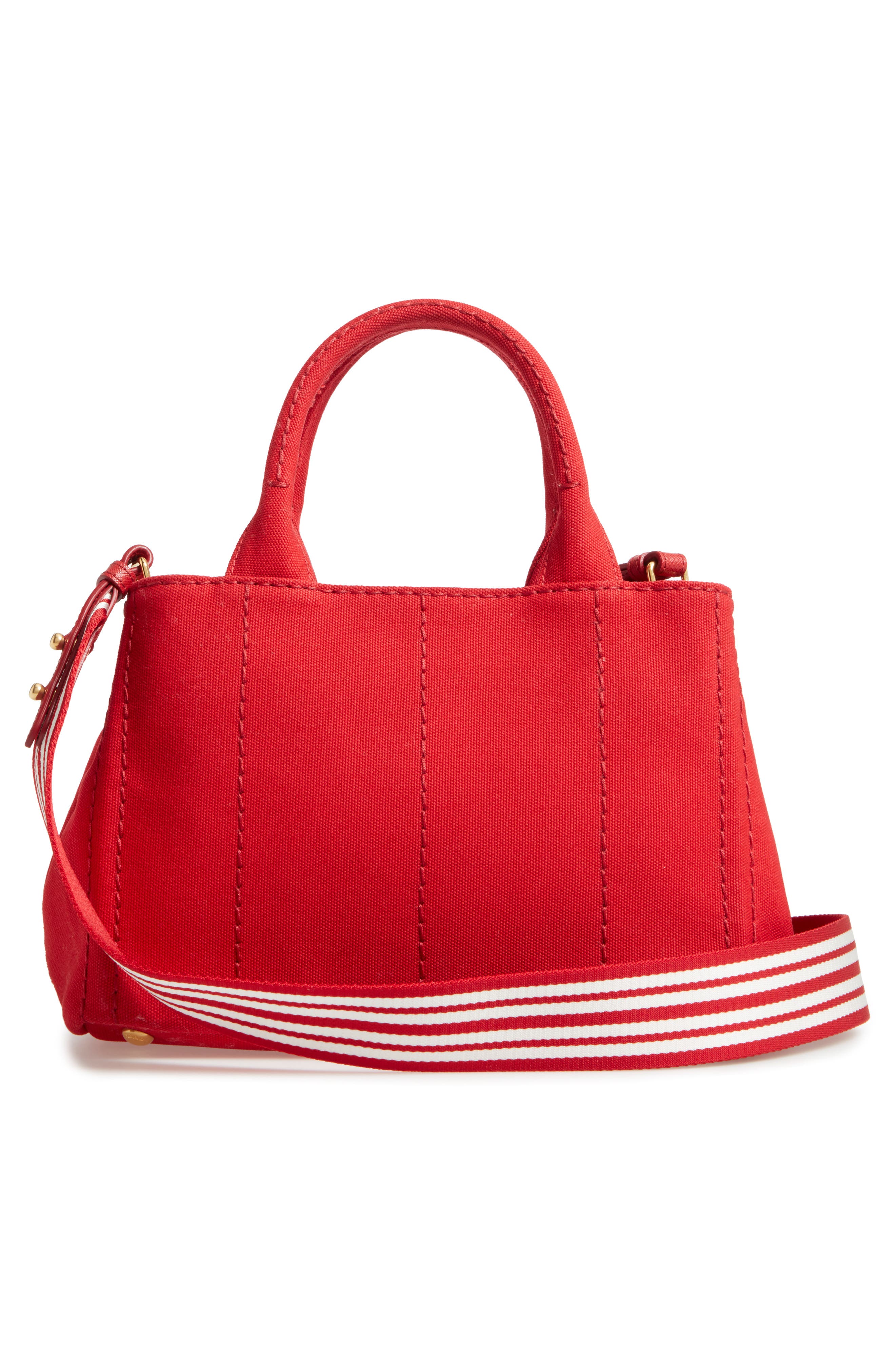 Canapa Logo Garde Canvas Tote, Alternate, color, ROSSO/ TALCO