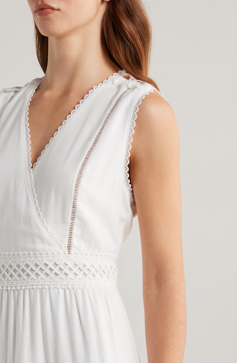 Adelyn Rae Roxy Lace Trim Maxi Dress, Alternate, color, 