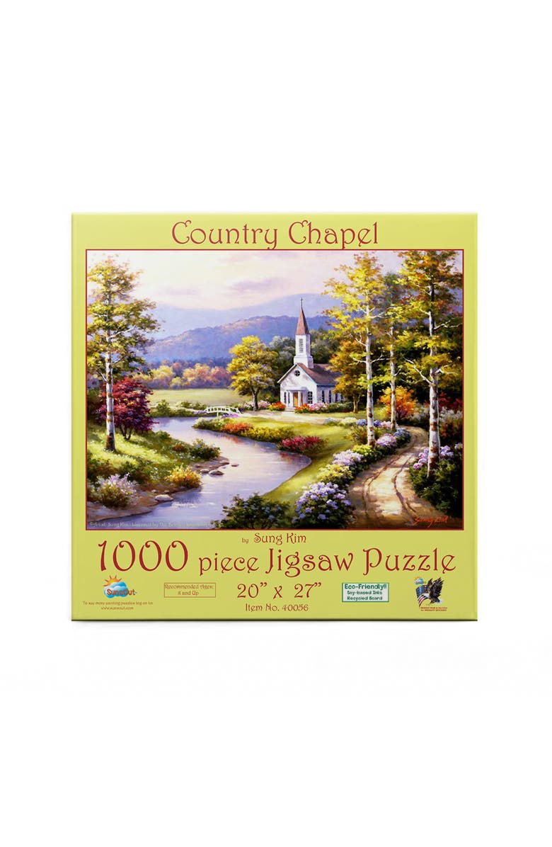 Sunsout Country Chapel 1000 piece Jigsaw Puzzle for Adults, Alternate, color, Multicolor