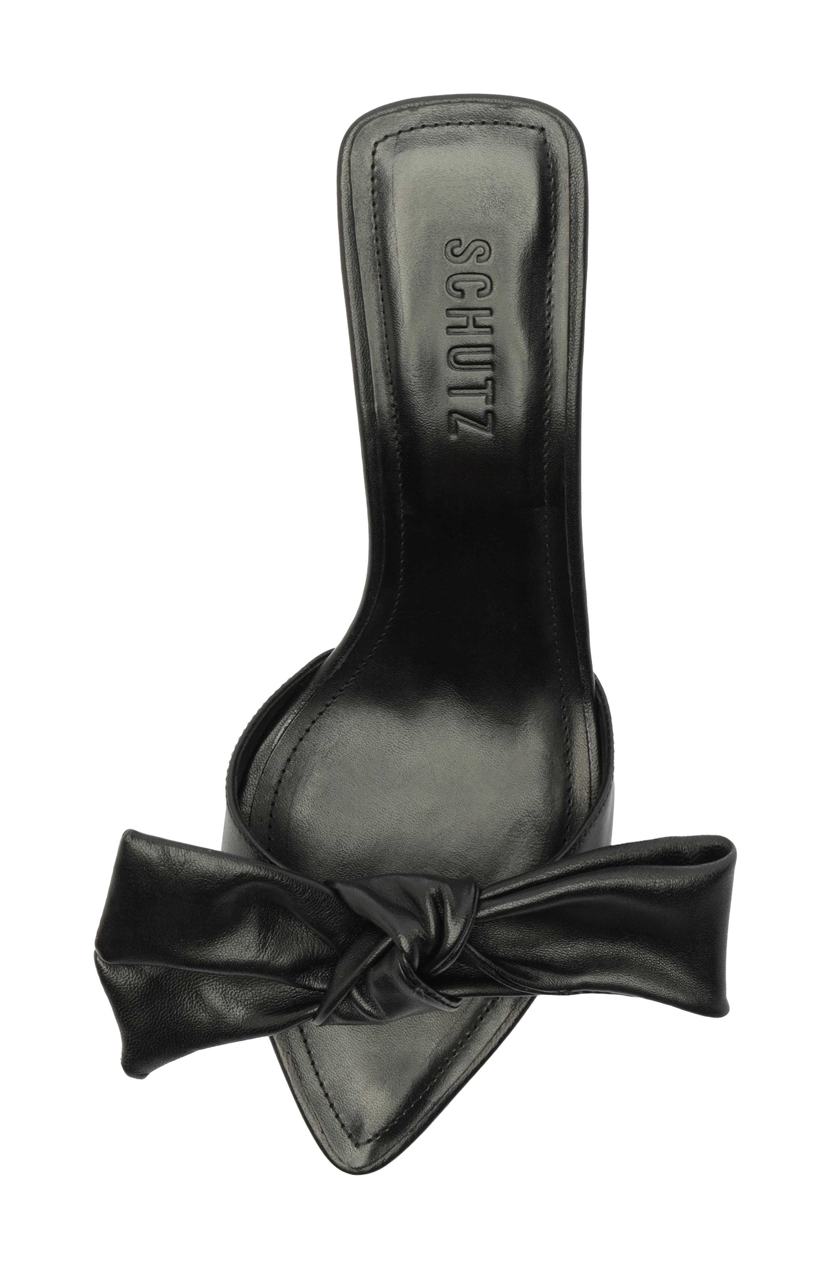 Schutz Elodie Bow Sandal, Alternate, color, Black