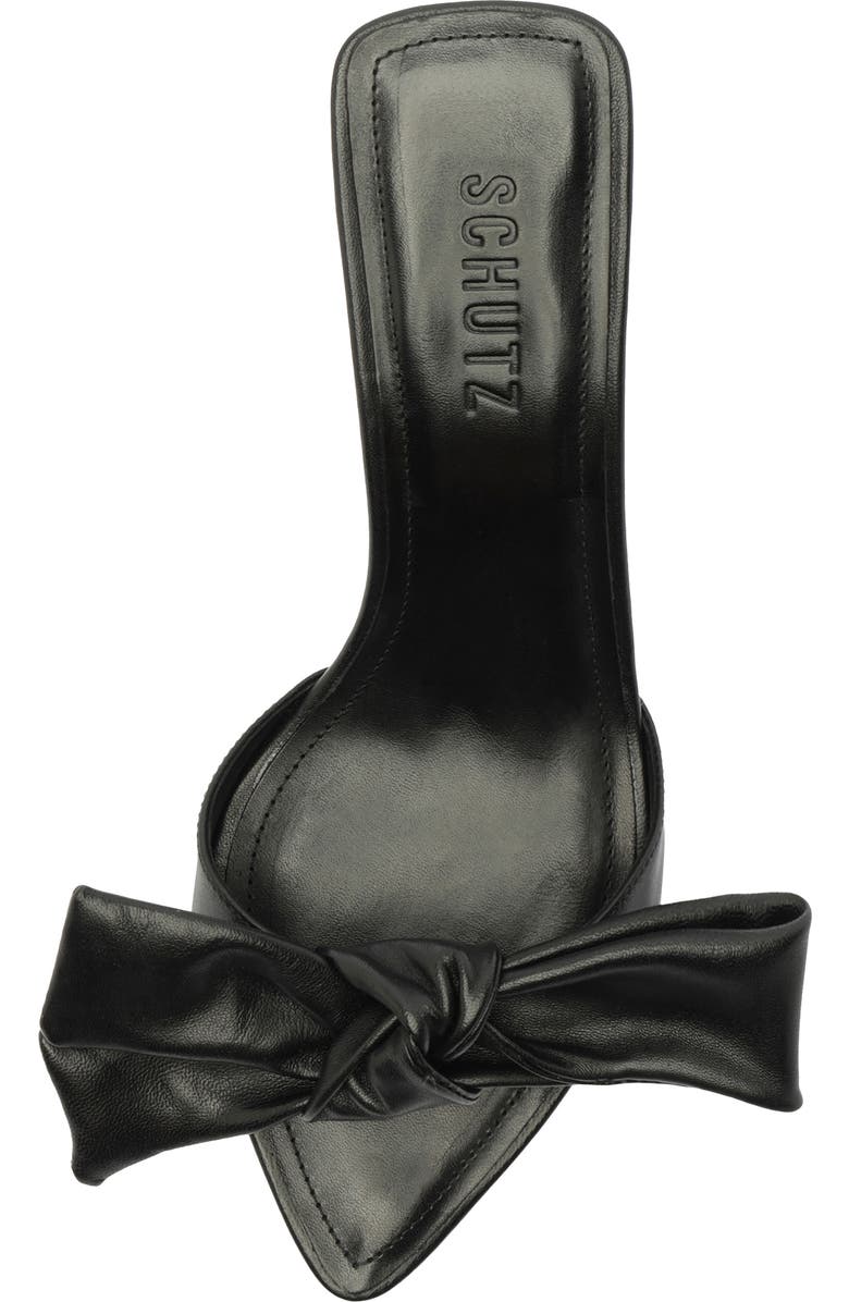 Schutz Elodie Bow Sandal, Alternate, color, Black