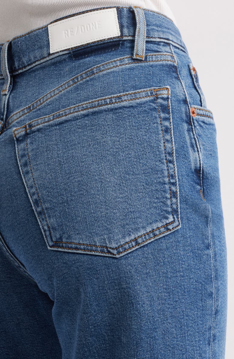 Re/Done High Waist Crop Wide Leg Jeans, Alternate, color, Mid 70S