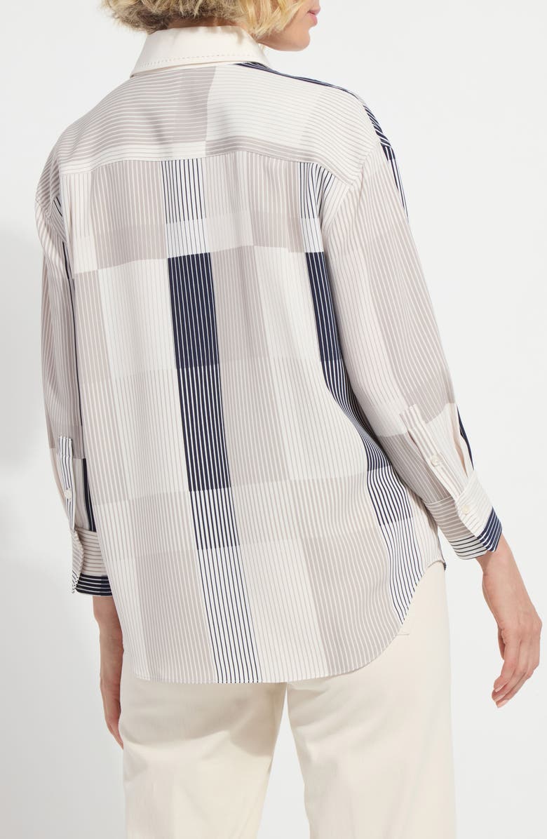 Lysse Jessica Stripe Button-up Shirt, Alternate, color, Oslo Stripe Collage