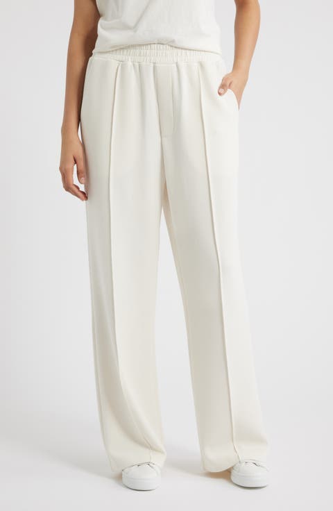 Pintuck Wide Leg Pants