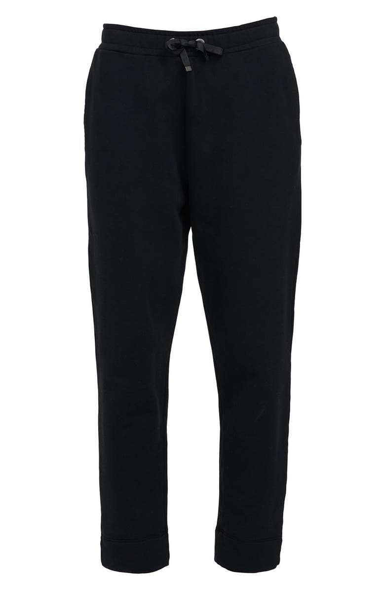 Barbour Portobello Crop Cotton Knit Trousers, Alternate, color, Black