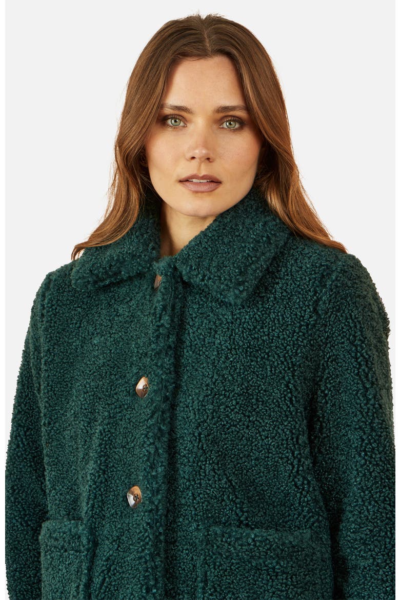 Short Teddy Bear Jacket, Alternate, color, Green