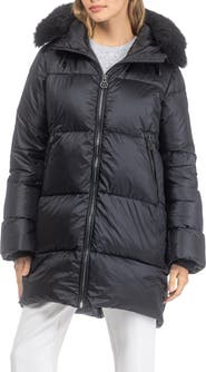 GORSKI Apres-Ski Horizontal Jacket With Detachable Genuine Shearling Hood Trim