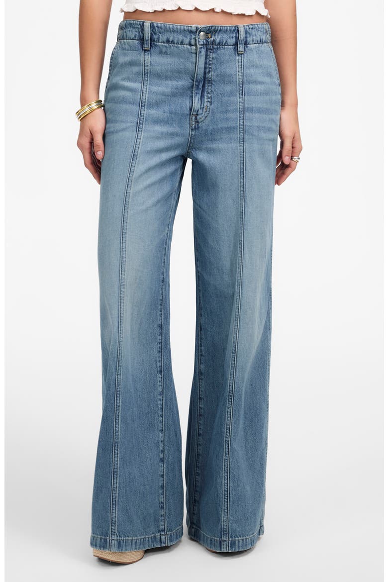 Wide-Sweep Denim Trousers, Main, color, ROBERTSON WASH