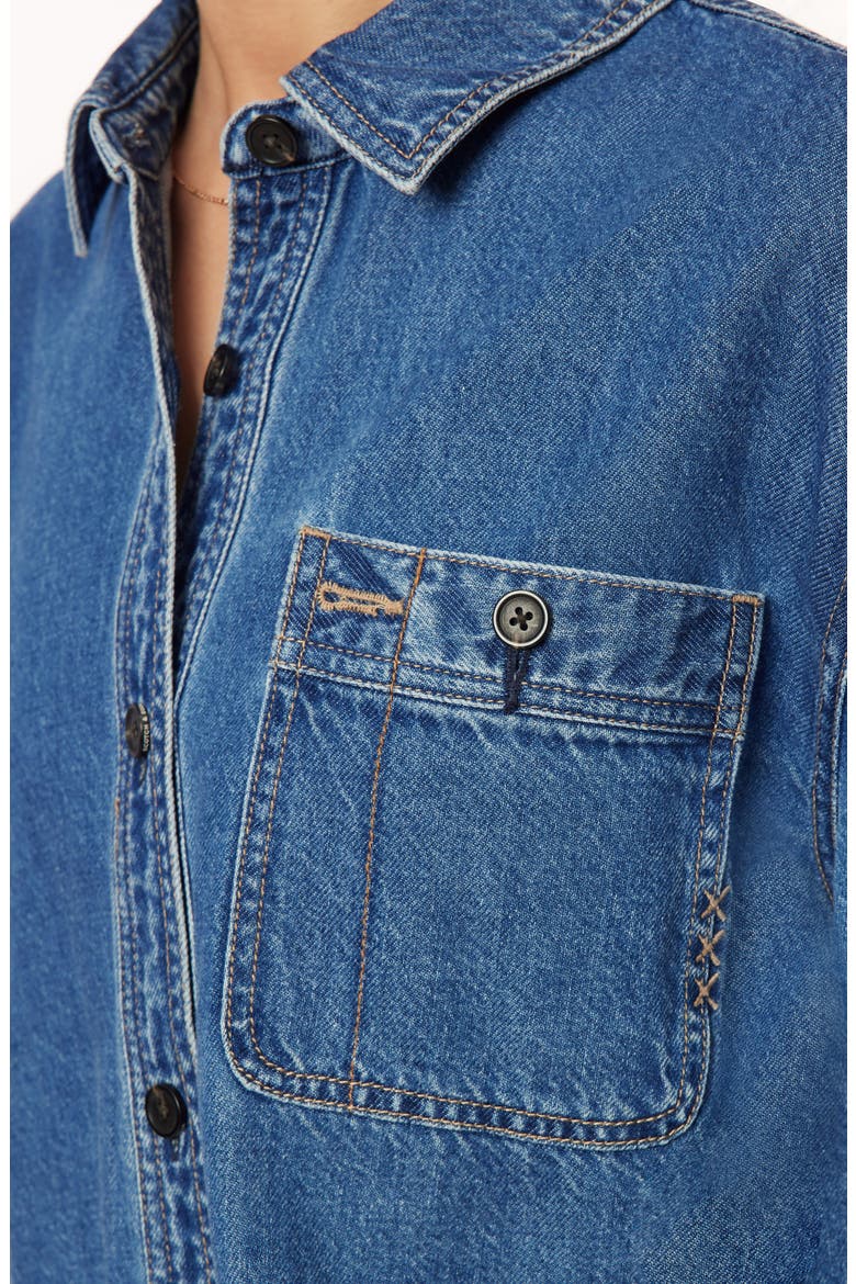 The Crop Denim Shirt, Alternate, color, TWO BRIDGES