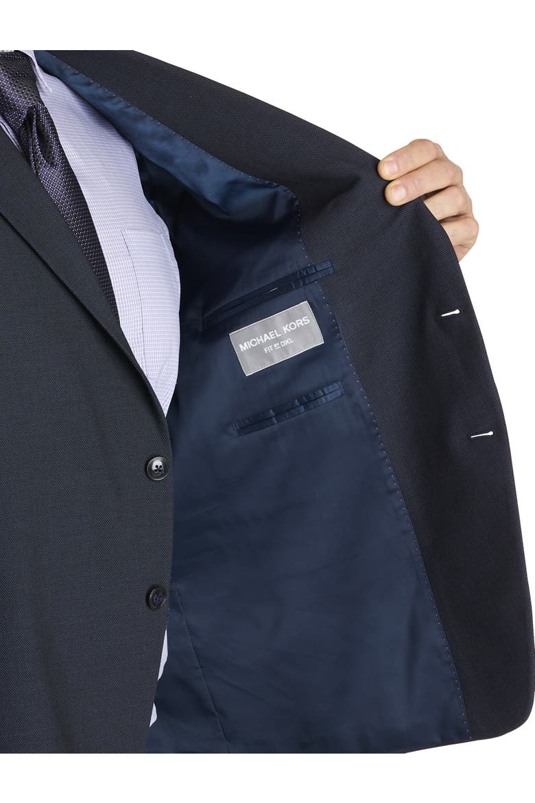 Big & Tall Birdseye Suit Jacket, Alternate, color, NAVY