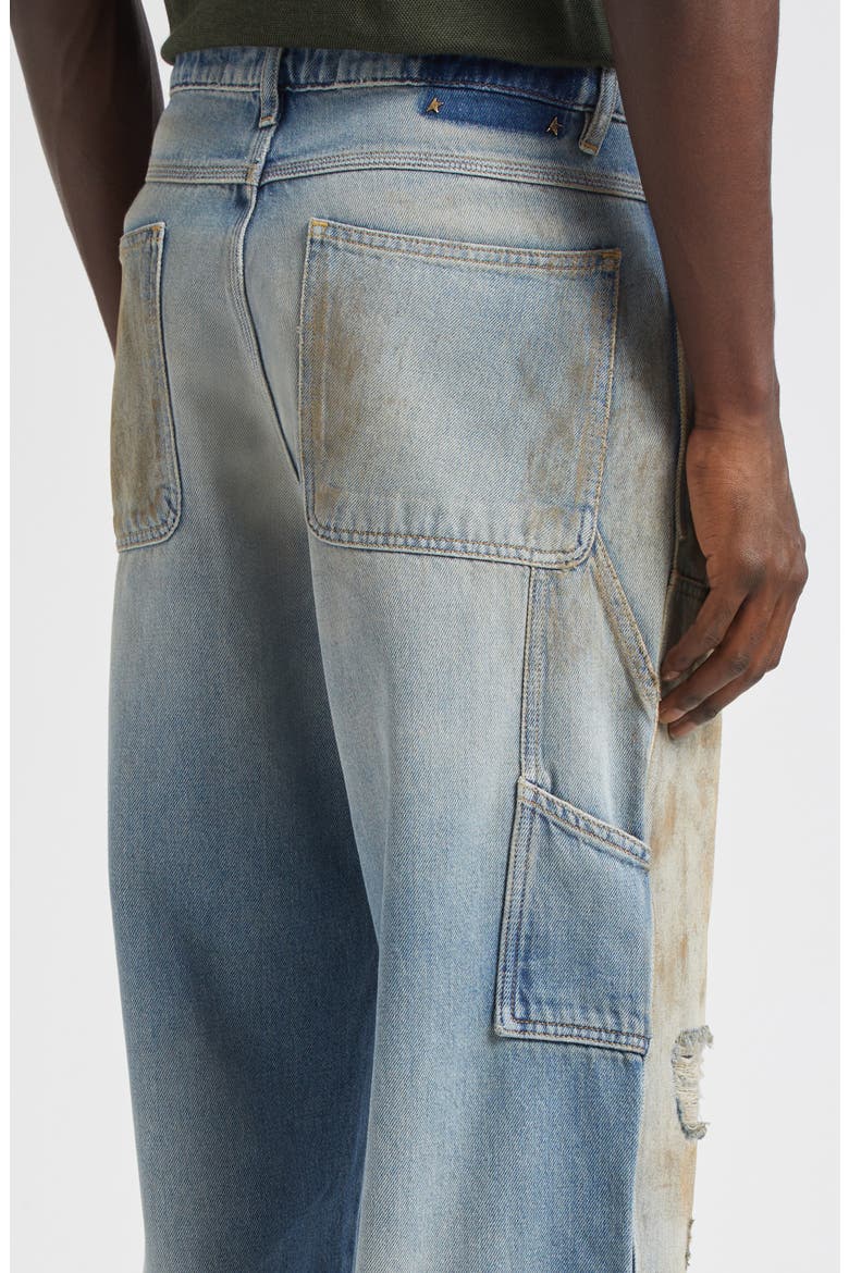Journey Distressed Sandwashed Carpenter Jeans, Alternate, color, LIGHT BLUE