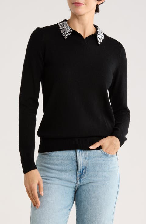 Embellished Collar Polo