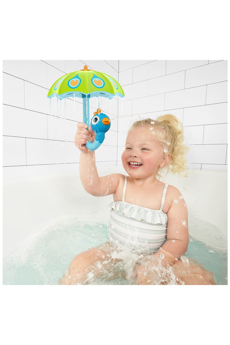 Fill & Rain Peacock Bath Toy, Alternate, color, BLUE/GREEN