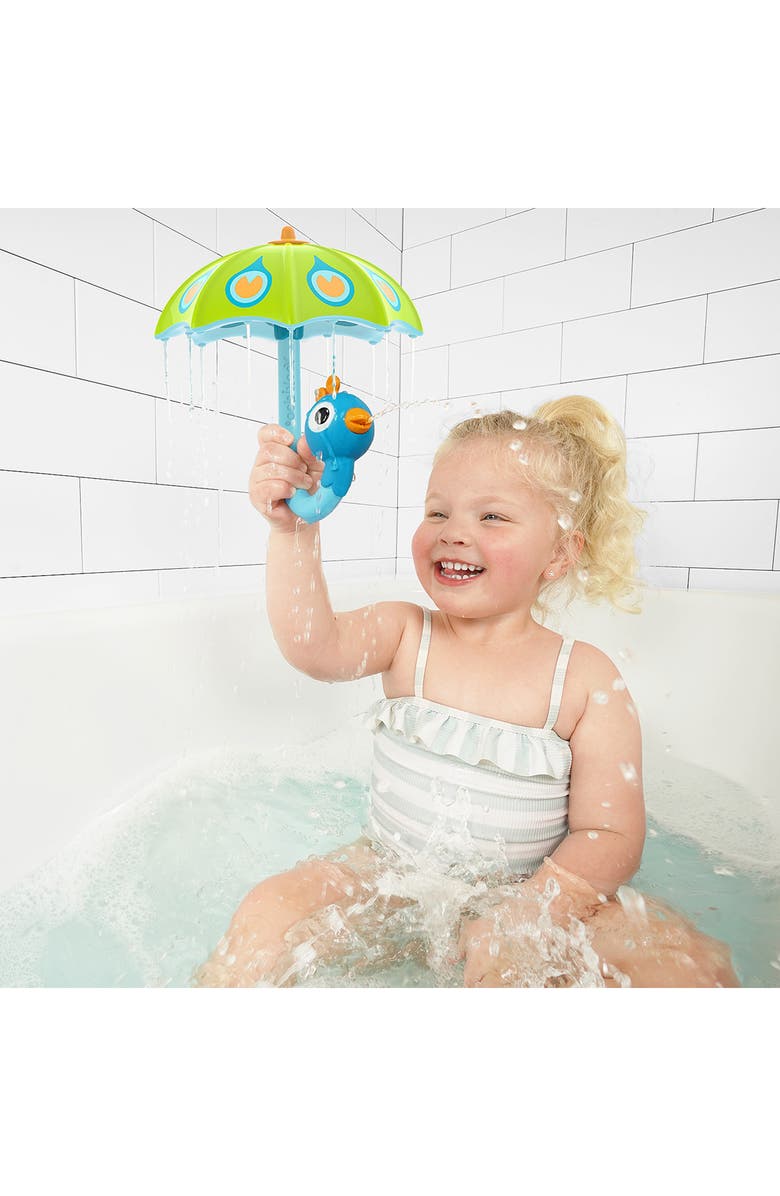 Yookidoo Fill & Rain Peacock Bath Toy, Alternate, color, Blue/Green
