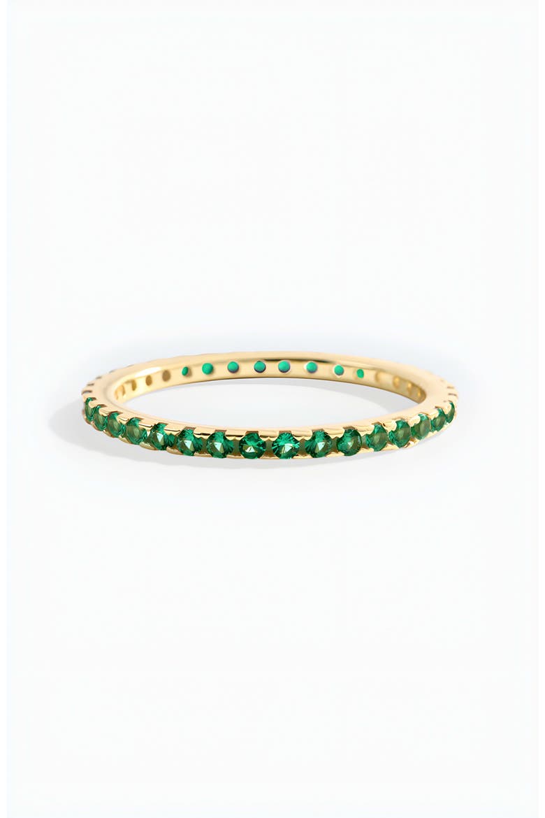 May Birthstone Eternity Stacking Ring, Alternate, color, 18k Gold Over Sterling Silver
