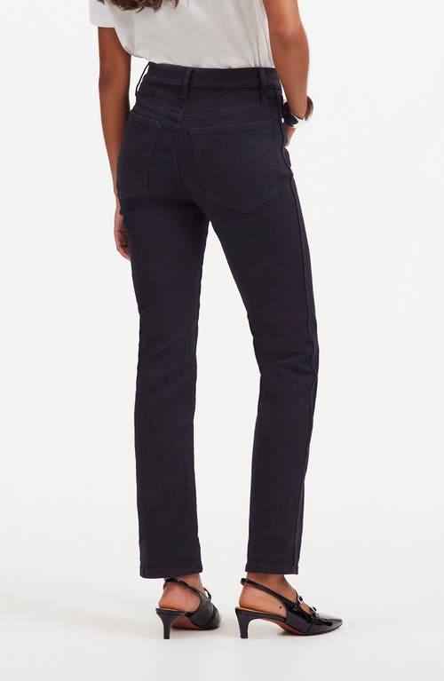 Madewell Kick Out Full-length Jeans In Black Rinse Wash