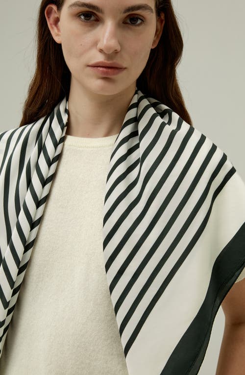 Lilysilk Mid-century Pattern Silk Scarf In Lily White