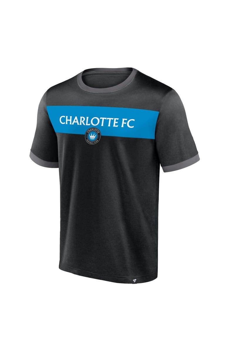 FANATICS Men's Fanatics Branded Black Charlotte FC Advantages T-Shirt, Alternate, color, Black
