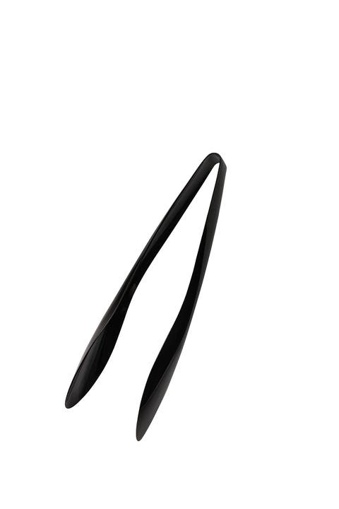 Black Tempo Noir Mirror Finished Tongs, 12 Inch