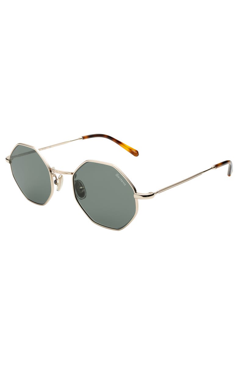 Illesteva Broome Sunglasses, Alternate, color, Gold / Olive