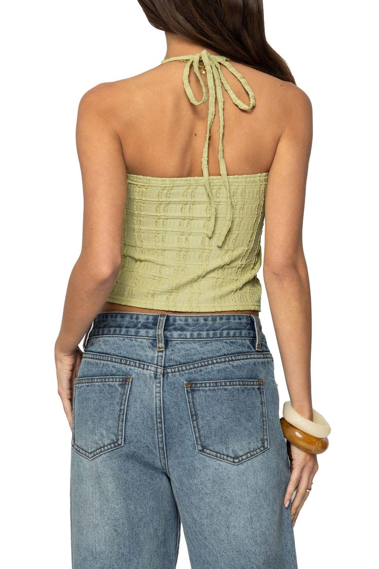 Galya Textured Halter Top, Alternate, color, SAGE