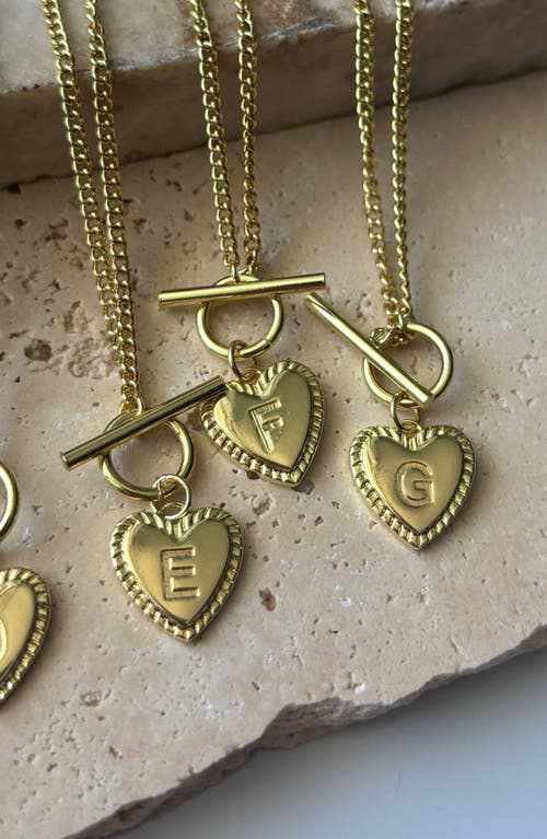 Adornia Initial Heart Toggle Necklace