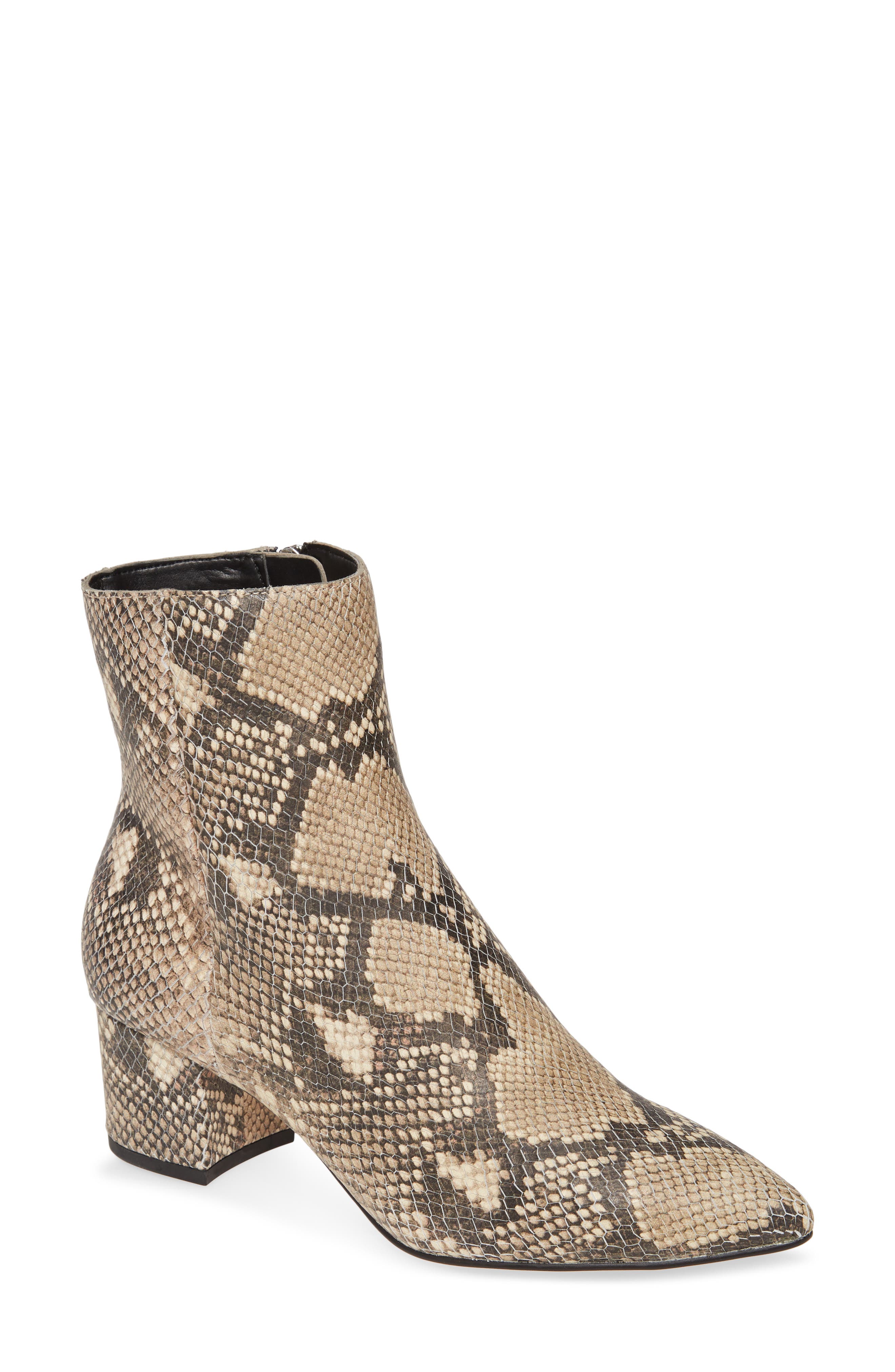 Bel Bootie, Main, color, BLACK/ WHITE SNAKE PRINT