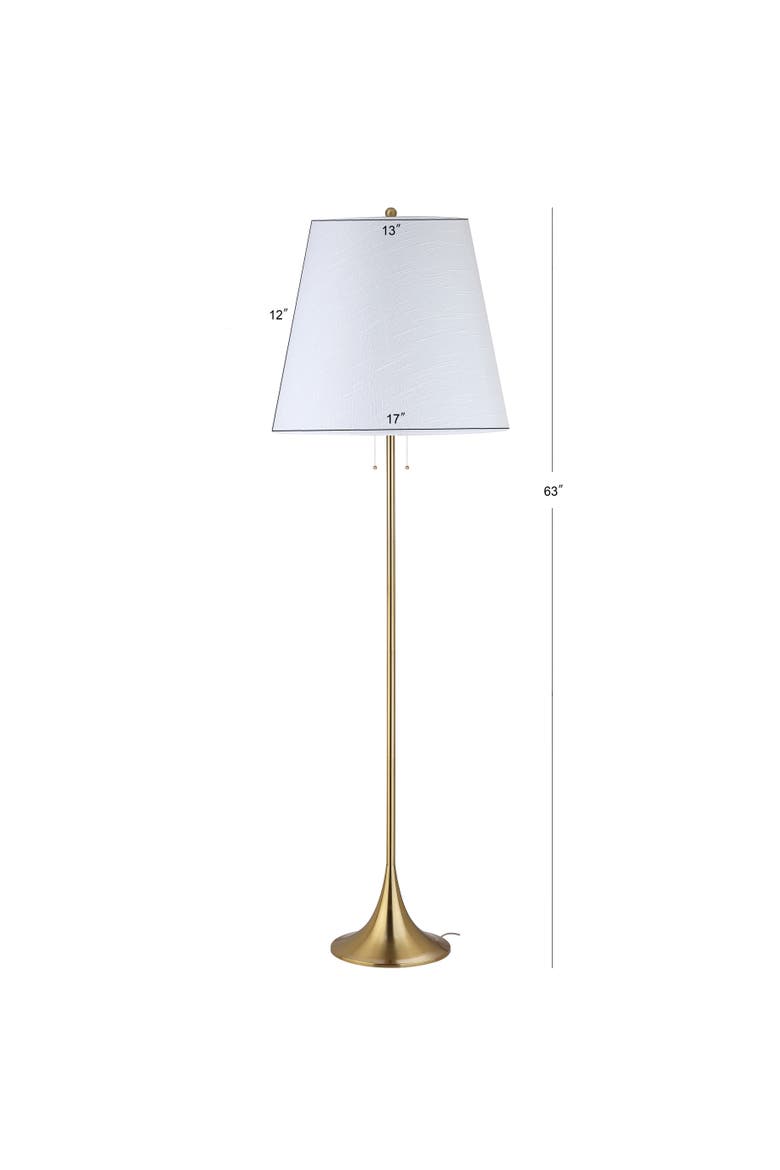 Amelia 63" Metal LED Floor Lamp, Brass, Alternate, color, Brass Gold