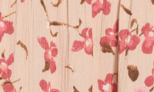 Bobeau Print Peasant Top
