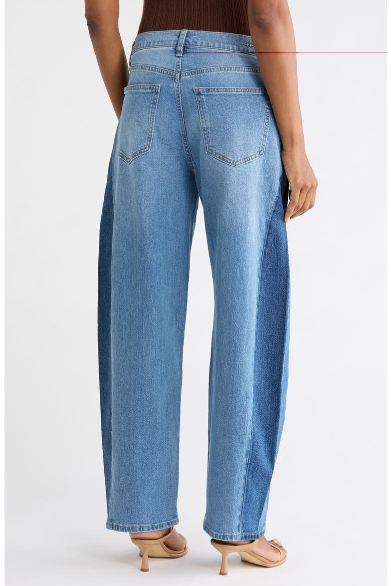 Ryland Colorblock Barrel Leg Jeans, Alternate, color, ADRIFT