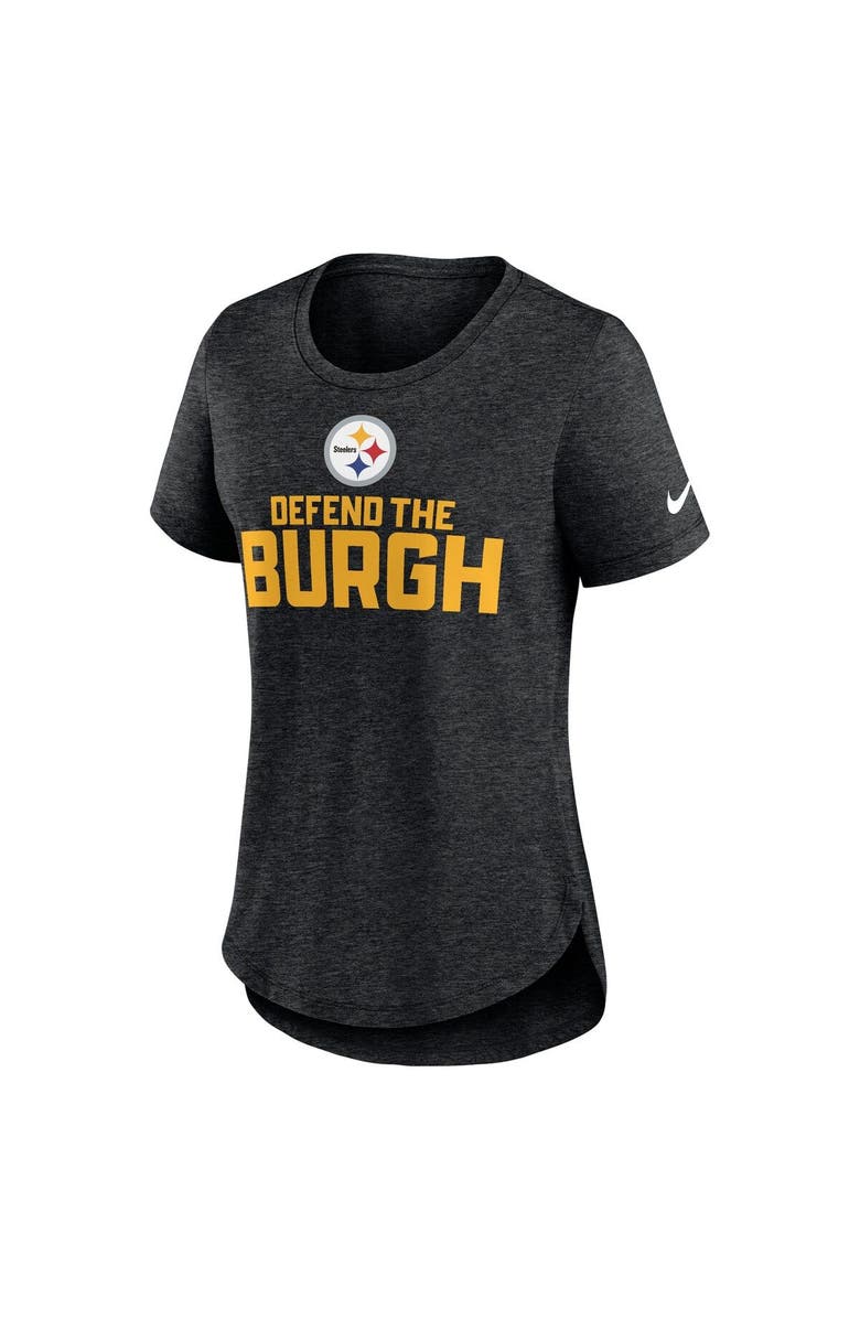 Nike Women's Nike Heather Black Pittsburgh Steelers Local Fashion Tri-Blend T-Shirt, Alternate, color, 