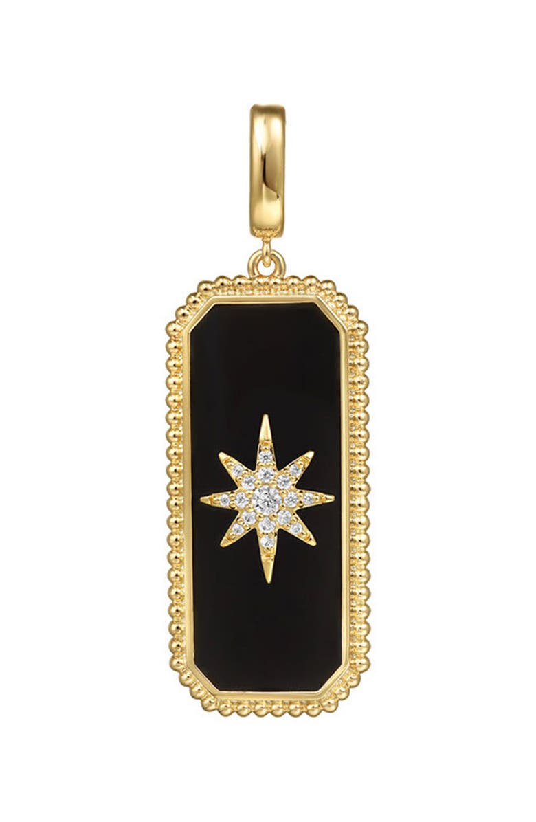 Gabriel & Co. Diamond & Onyx Bujukan Medallion Pendant, Main, color, Gold