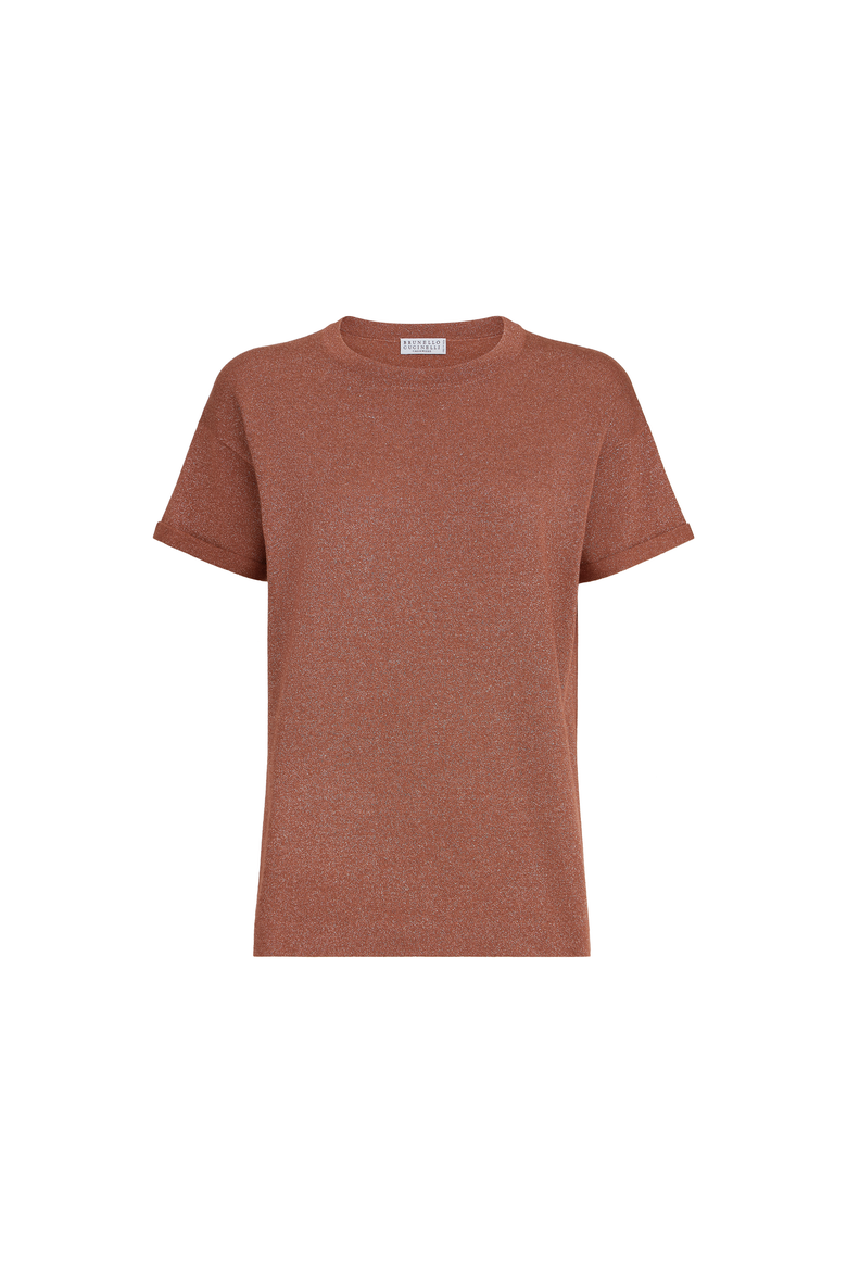Cashmere and silk lightweight sweater, Alternate, color, Orange