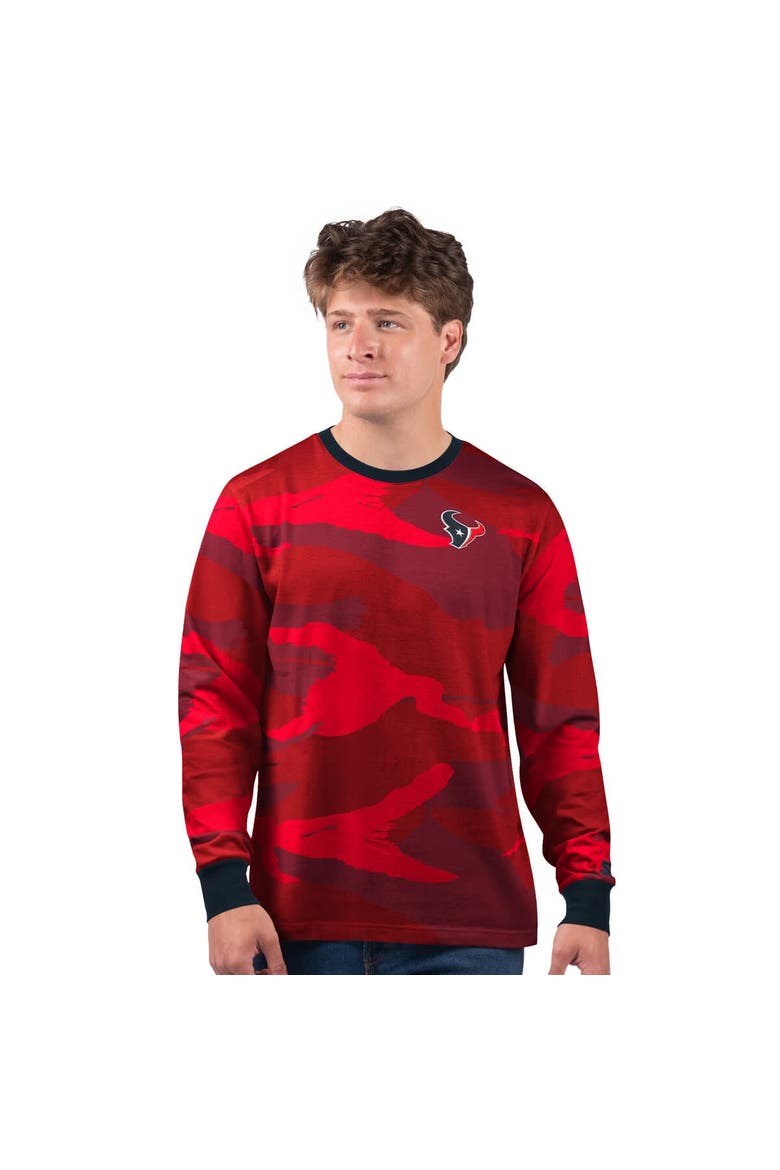 Men's Starter Red Houston Texans Thursday Night Gridiron Long Sleeve T-Shirt, Alternate, color, Red
