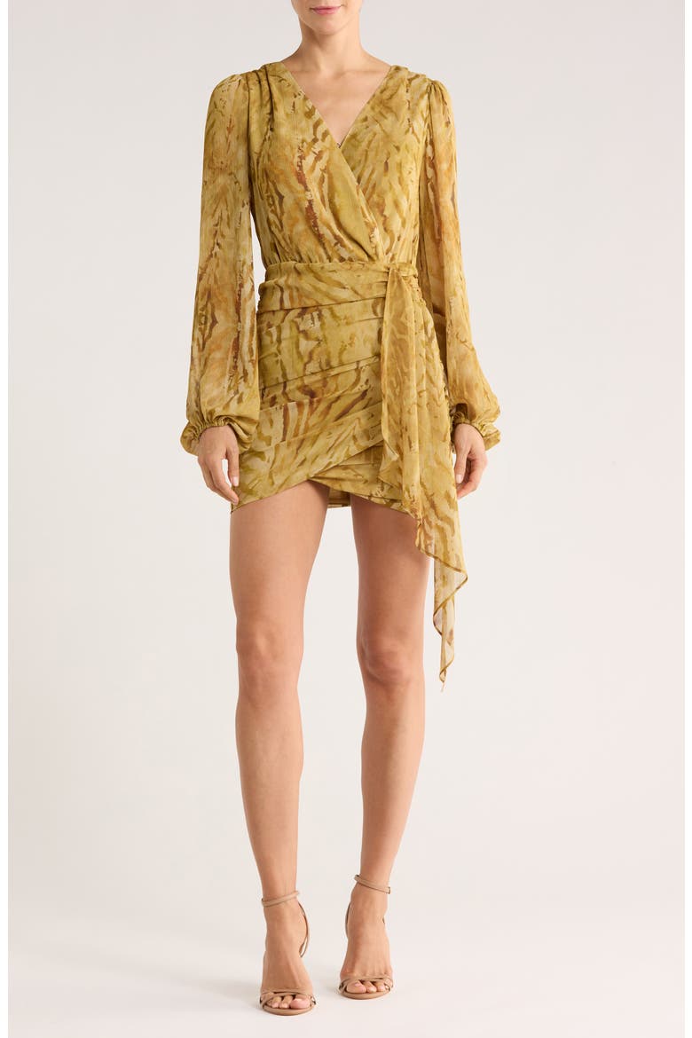 Piper Long Sleeve Minidress, Main, color, MUSTARD
