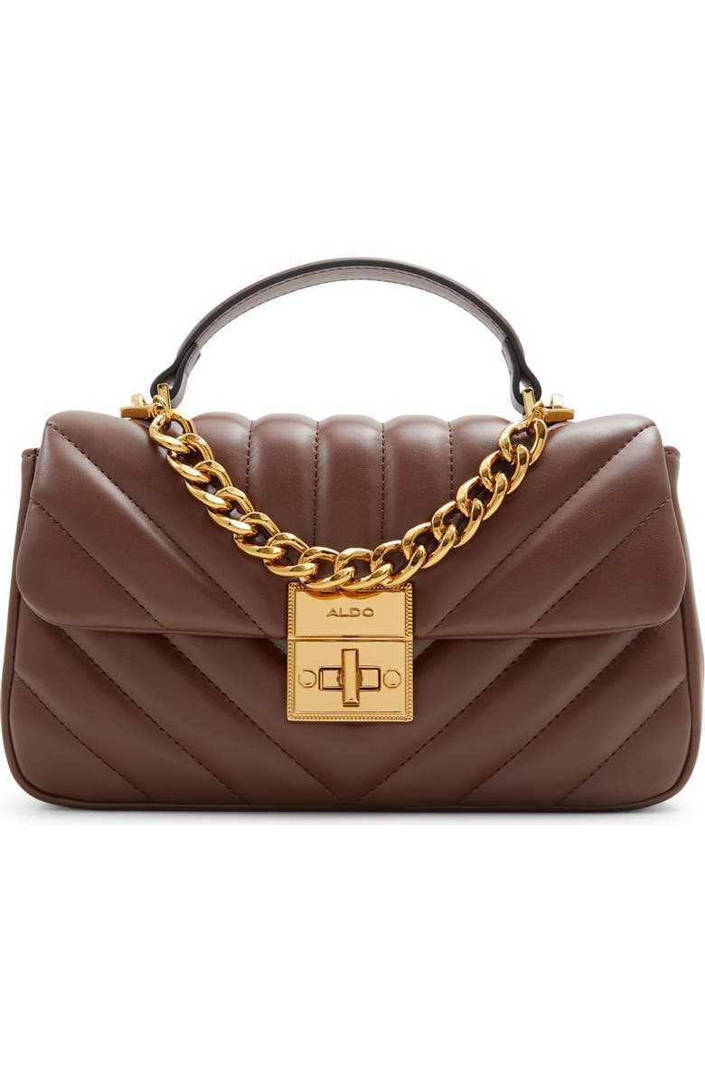 ALDO Hays Quilted Faux Leather Top Handle Bag, Main, color,