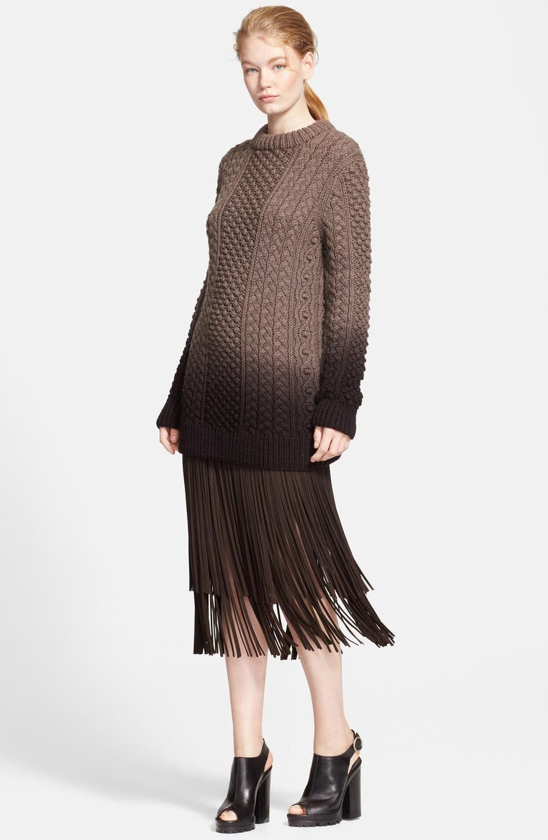 Michael Kors Suede Fringe Skirt, Alternate, color,