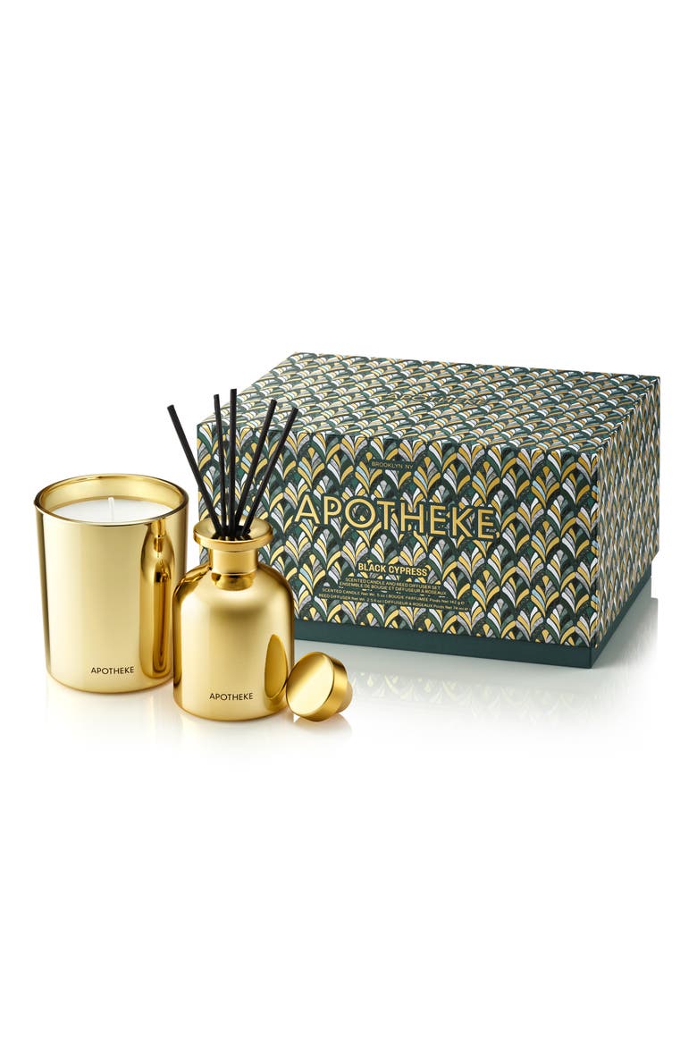 Mini Candle & Mini Reed Diffuser Home Fragrance Duo, Main, color, BLACK CYPRESS