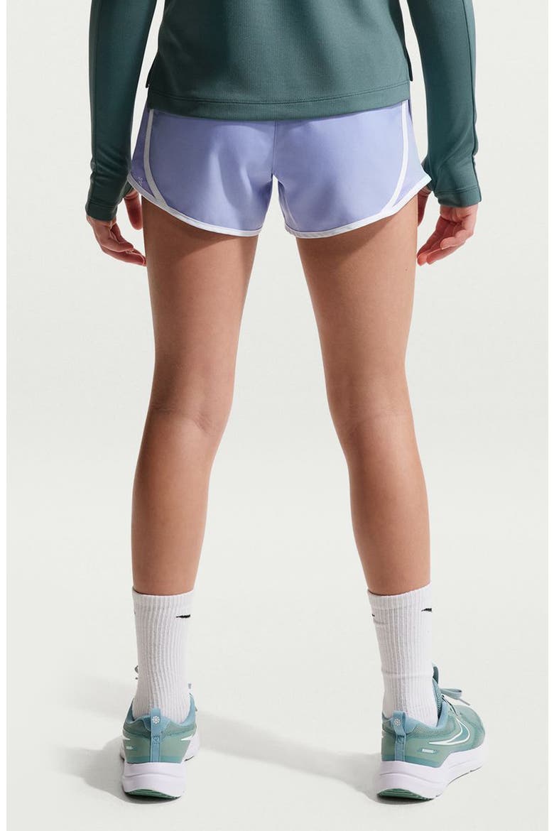 Kids' Dry Tempo Running Shorts, Alternate, color, LIGHT THISTLE/ WHITE