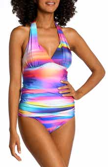 La Blanca Sunset Halter Tankini Top