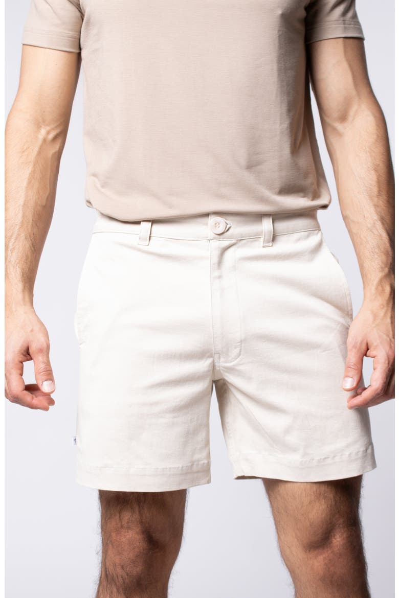 Stretch Cotton Chino Shorts, Main, color, Vanilla Rum