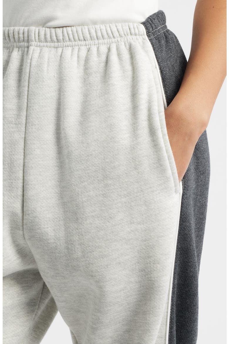 Heathered Panel Sweatpants, Alternate, color, GREY MULTI