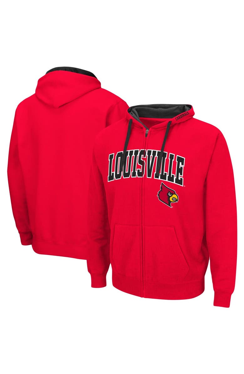 COLOSSEUM Men's Colosseum Red Louisville Cardinals Big & Tall Full-Zip Hoodie, Main, color, Red