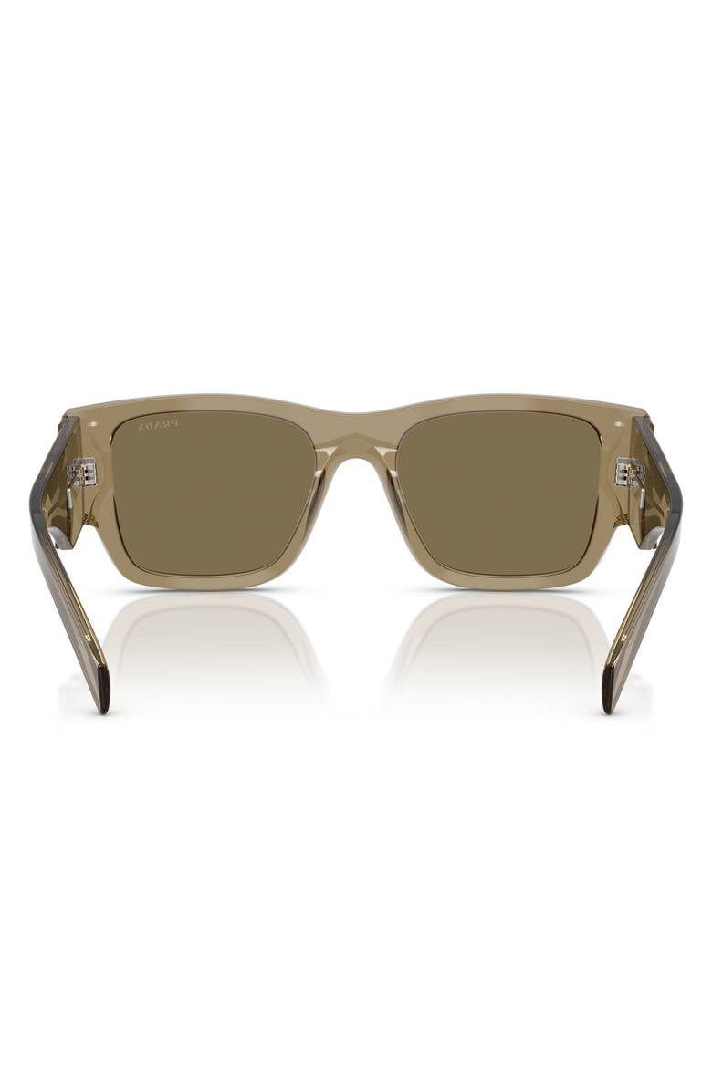 Prada 55mm Square Sunglasses, Alternate, color, Bark / Light Brown
