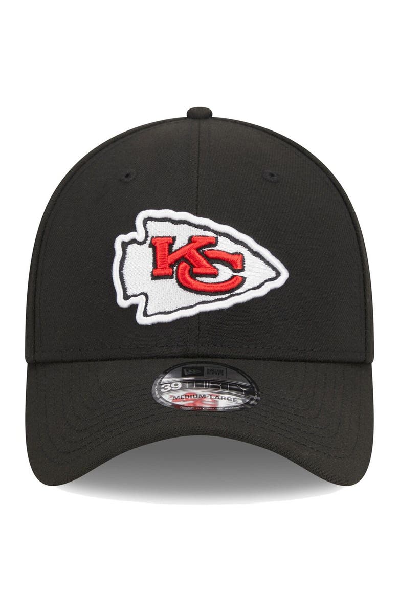 New Era Men's New Era Black Kansas City Chiefs Main 39THIRTY Flex Hat, Alternate, color, Black